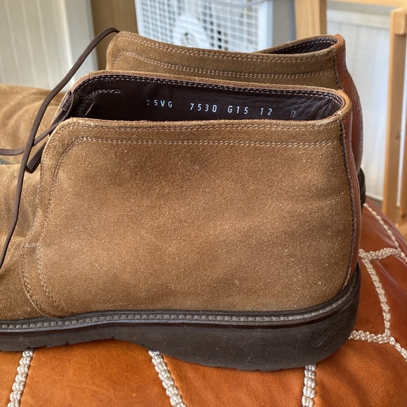 MUST SELL MOVING- ********* SALVATORE FERRAGAMO Men’s sz 12 Chukka brown - Picture 4 of 10